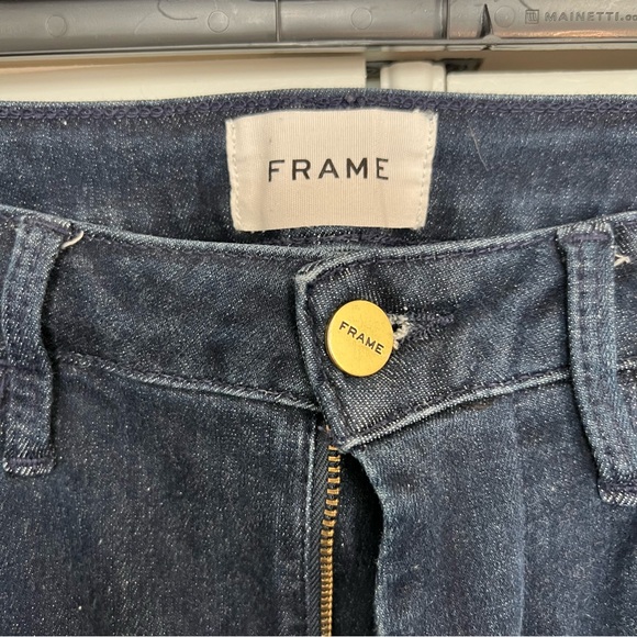 FRAME Le One Skinny Dark Wash Jeans Size 2 - Picture 2 of 7